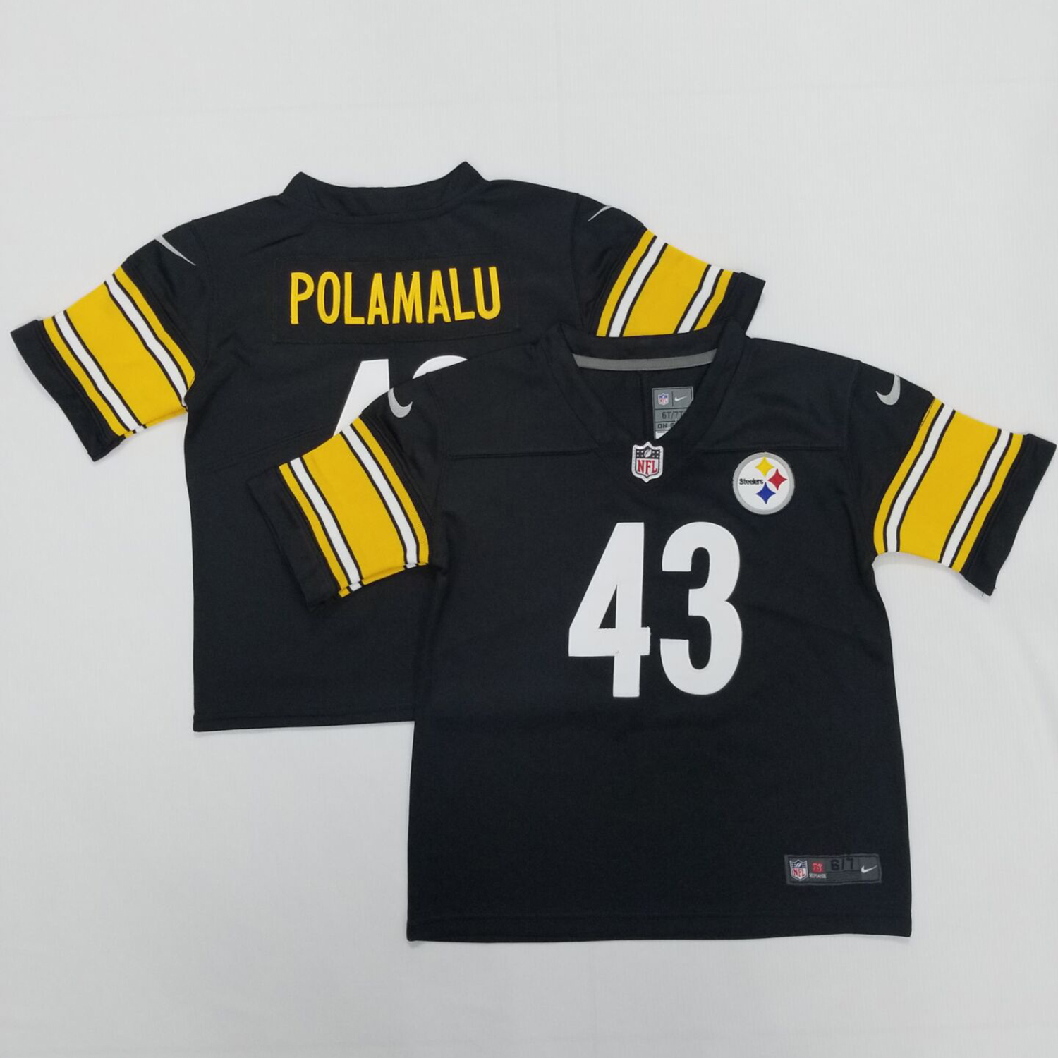 Toddler Nike Steelers #43 Troy Polamalu Black Team Color Stitched NFL Vapor Untouchable Limited Jersey